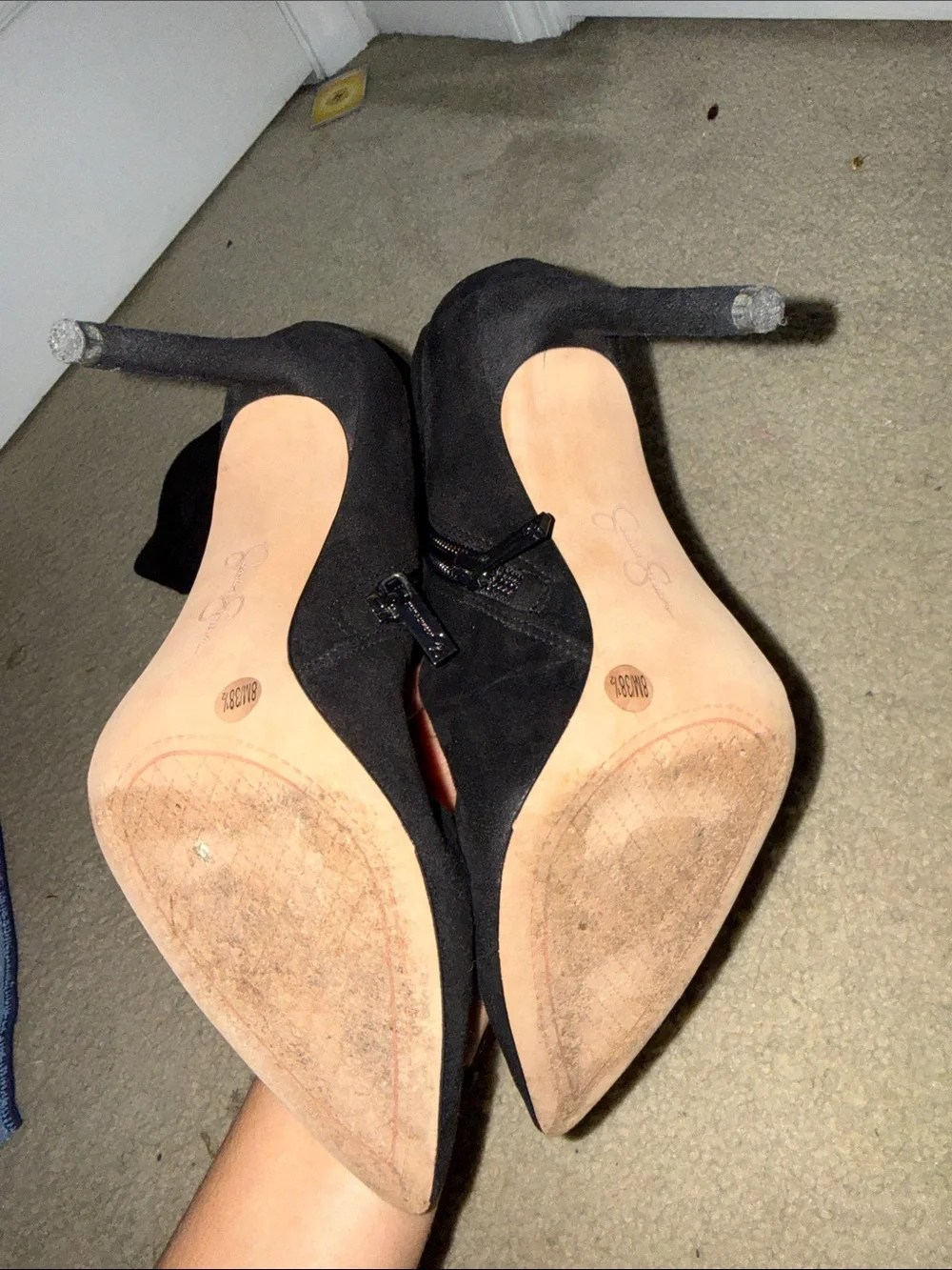 Jessica Simpson Black Over-the-Knee Pointed Toe Stiletto Boots